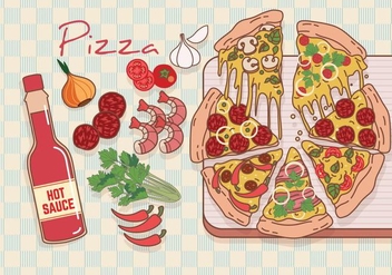 Pizza Ingredients Vector - Free vector #426691